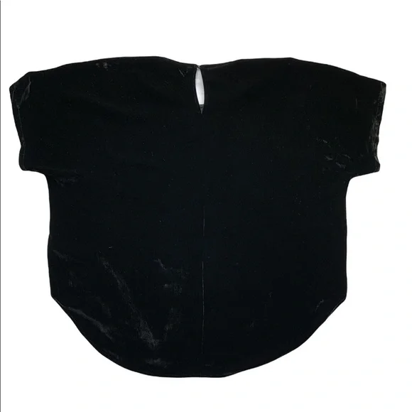 Madewell Black‎ Velvet Tulip Hemmed Top - Picture 4 of 6